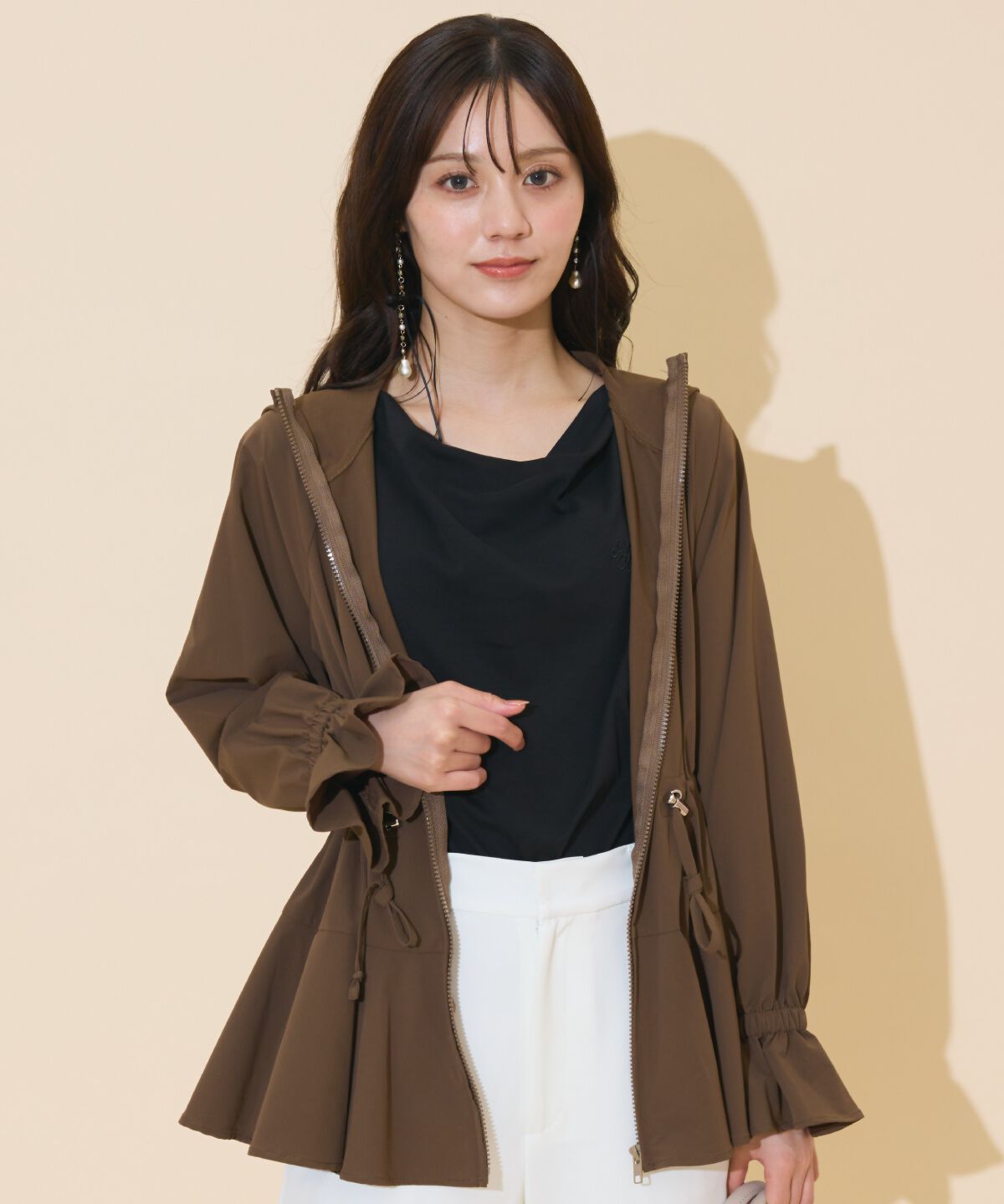 WILLSELECTION「UVカットペプラムブルゾン」|ブルゾン・スタジャン|ﾀﾞｰｸﾌﾞﾗｳﾝ