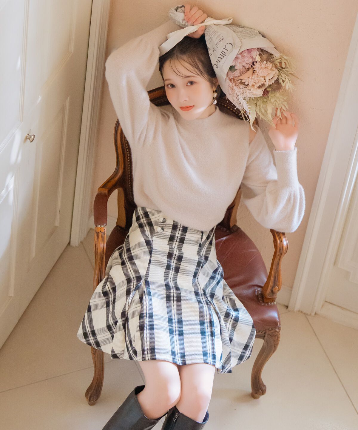 WILLSELECTION「ショルダースリットフェザープルオーバー」|ニット・セーター|