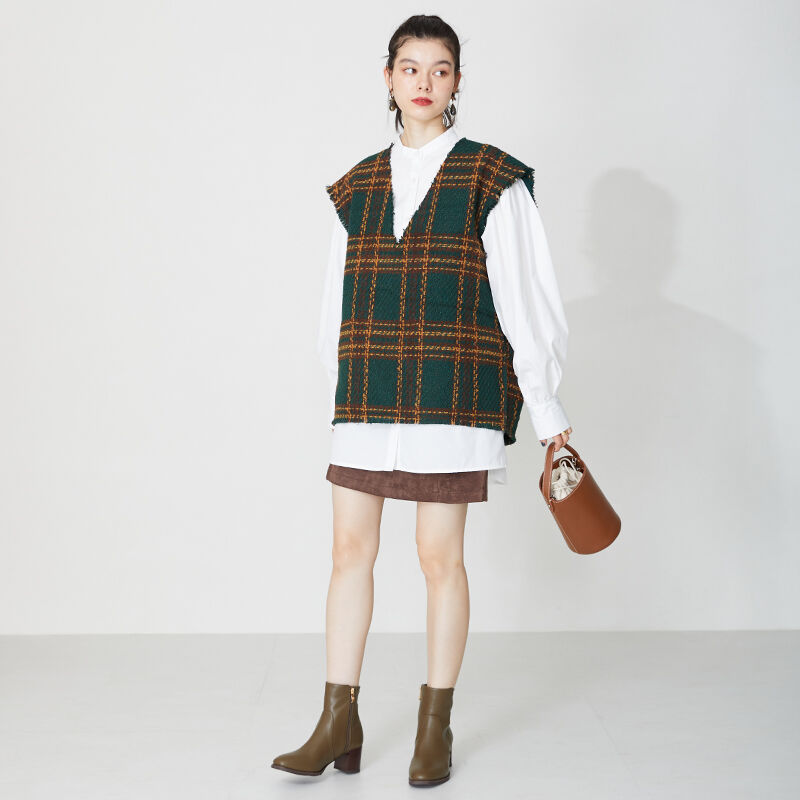 ORiental TRaffic「【 美脚 】 チャンキー ヒール ミドル ブーツ/31408 ヒール6ｃｍ 太ヒール 定番人気」|ショートブーツ|