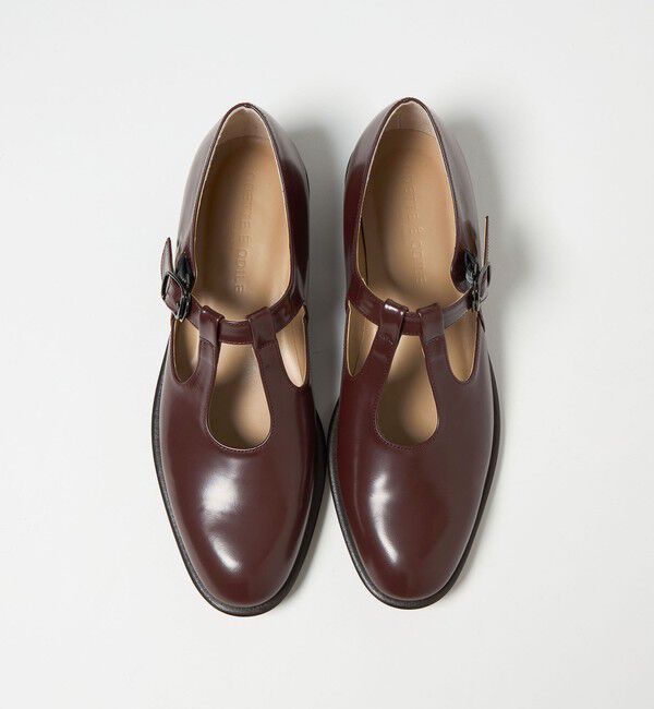 ODETTE E ODILE「ダブルTストラップ フラット25&uarr;」|ローファー|WINE