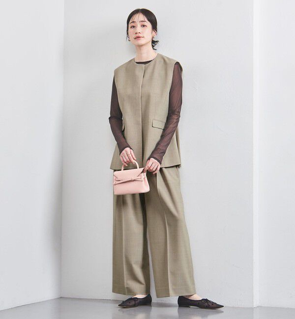 UNITED ARROWS「タック イージーパンツ」|チノ|