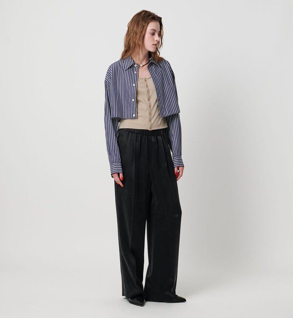 ASTRAET「＜ASTRAET＞ストライプ クロップド レギュラーカラーシャツ」|シャツ・ブラウス|