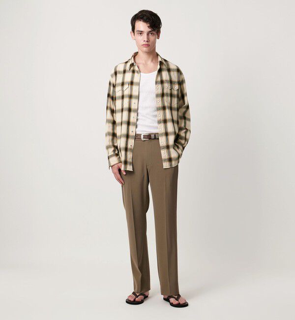 UNITED ARROWS「ハイツイスト オンブレーチェック ウエスタンシャツ 「SLOW &　」」|シャツ・ブラウス|