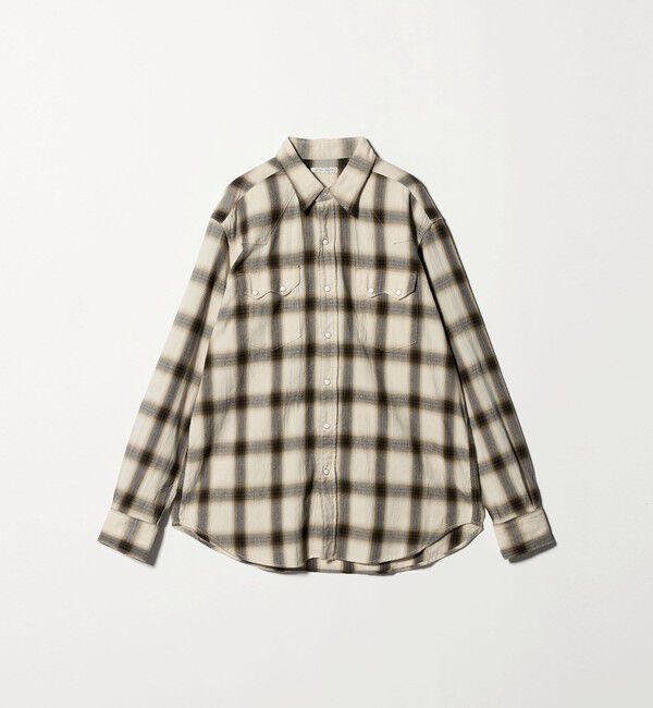 UNITED ARROWS「ハイツイスト オンブレーチェック ウエスタンシャツ 「SLOW &　」」|シャツ・ブラウス|