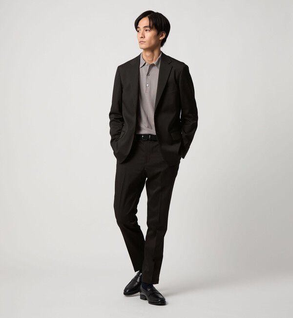 UNITED ARROWS「ハイツイスト ノープリーツ スラックス UA COZY ウォッシャブル 防しわ ヨコストレッチ」|スーツ|