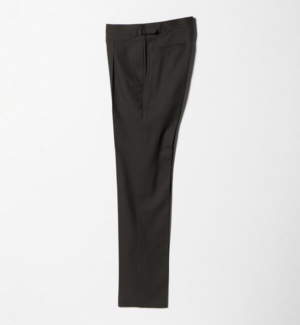 UNITED ARROWS「サイドアジャスター 1プリーツ スラックス」|スラックス|DK.BROWN