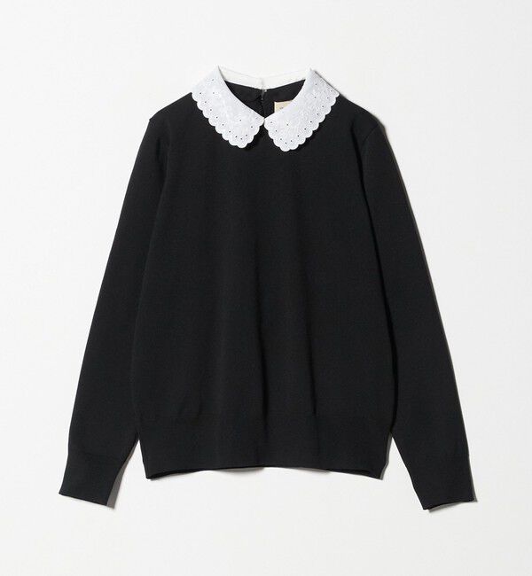 UNITED ARROWS「レディー フラワービジュー ニット‐ ウォッシャブル‐」|ニット・セーター|BLACK