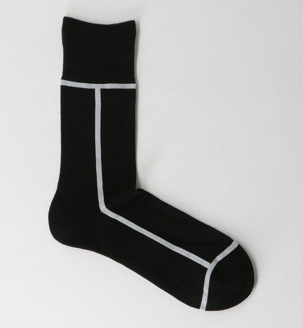 UNITED ARROWS green label relaxing「＜CHICSTOCKS＞ライン ソックス」|ソックス|BLACK