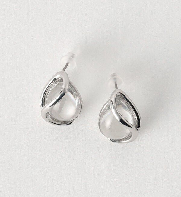 UNITED ARROWS green label relaxing「クリア シズク メタルフレーム ピアス」|ピアス|SILVER