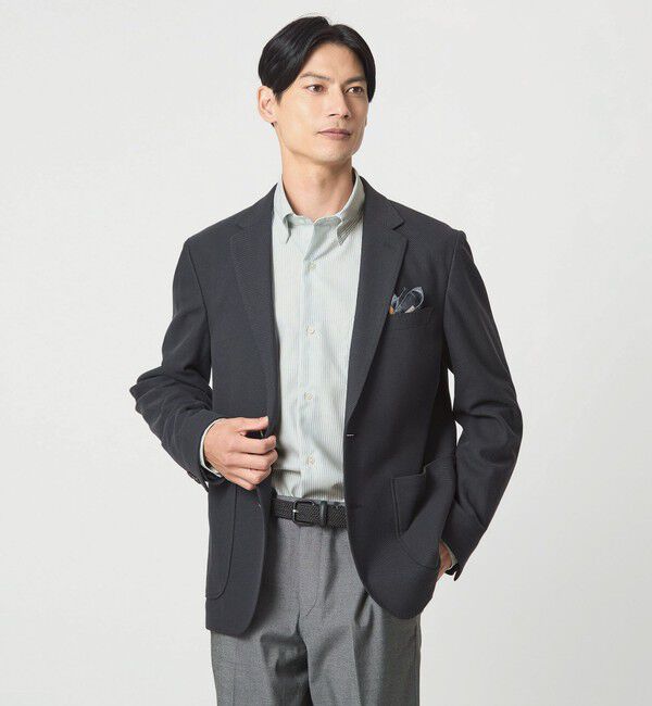 UNITED ARROWS green label relaxing「エブリット コットンオックス ストライプ スナップ ボタンダウン シャツ -イージーアイロン-」|シャツ・ブラウス|