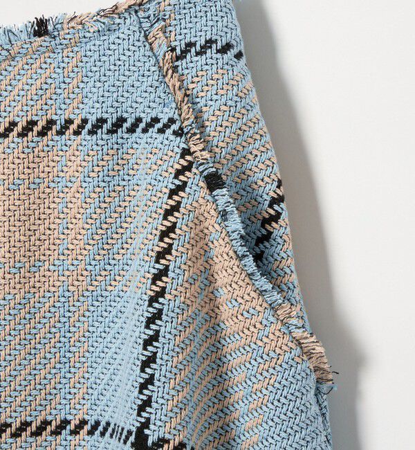 EMMEL REFINES＞EM ツィードライク チェック フレアスカート（EMMEL