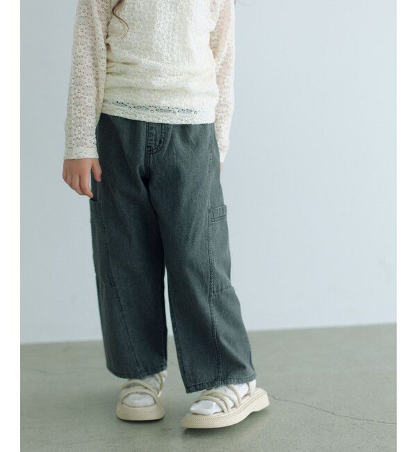 UNITED ARROWS green label relaxing「デニム カーゴパンツ / キッズ  100cm-160cm」|デニム|BLACK