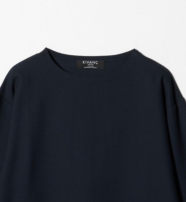 UNITED ARROWS green label relaxing「KIVANC ノーカラー 長袖 Tシャツ -ストレッチ-」|Tシャツ・カットソー|