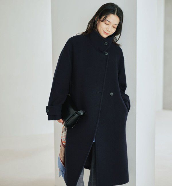 size SHORT/TALLあり］SENTDALE WOOL スタンドカラー ロング コート