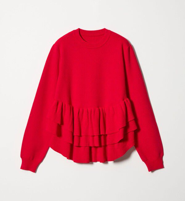 EMMEL REFINES＞EM スソダブルフリル ニットプルオーバー（EMMEL