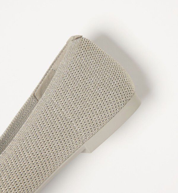 UNITED ARROWS green label relaxing「ウェルネス ニット スクエアVカット シューズ 撥水 ウォッシャブル」|バレエシューズ|