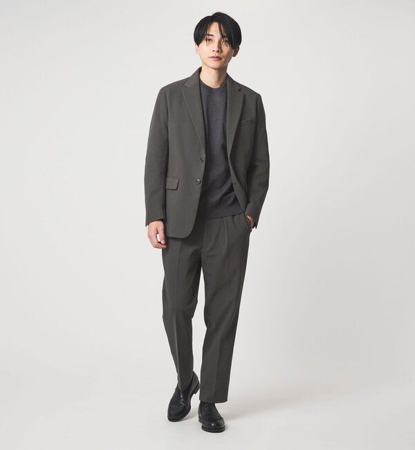 UNITED ARROWS green label relaxing「A+ ジャージツイル リラックス イージー 1プリーツ スラックス -ウォッシャブル・ストレッチ-」|スラックス|