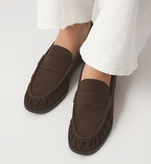 UNITED ARROWS green label relaxing「ギャザー ローファー」|その他|DK.BROWN