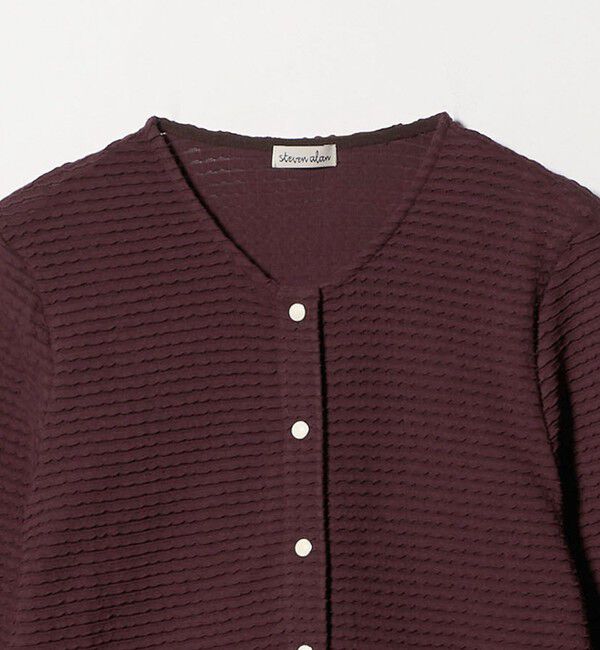 STEVEN ALAN「＜Steven Alan＞ウェイビー ジャージー ショートスリーブ カーディガン」|カーディガン|