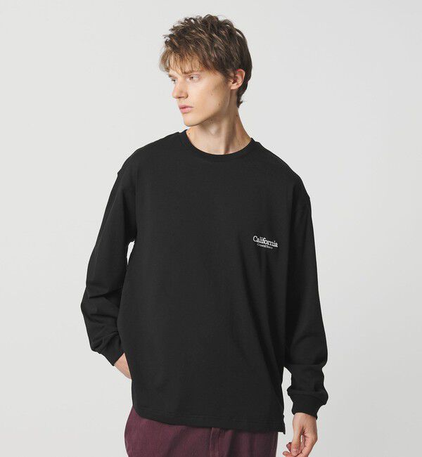 California General Store「＜CGS.＞オーガニックコットン ロゴ ロングスリーブ Tシャツ」|Tシャツ・カットソー|BLACK