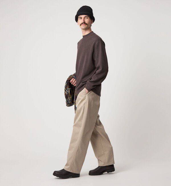 STEVEN ALAN「＜Steven Alan＞ ダブルフェイス モックネック カットソー BOLD」|Tシャツ・カットソー|