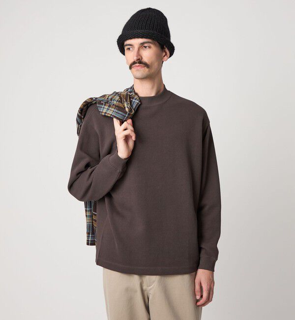 STEVEN ALAN「＜Steven Alan＞ ダブルフェイス モックネック カットソー BOLD」|Tシャツ・カットソー|