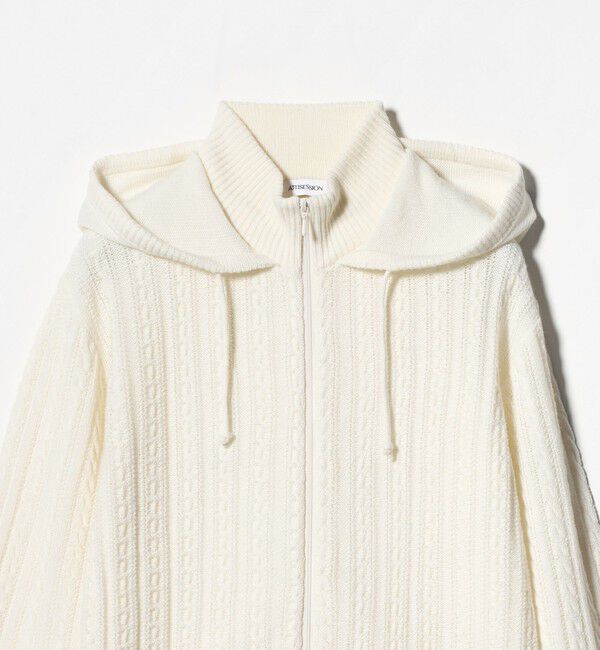 ATTISESSION「＜ATTISESSION＞ケーブル ジップ フーディー トップス」|カーディガン|