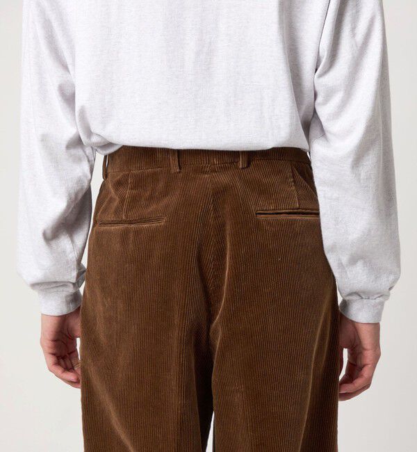 Steven Alan＞ 8W コーデュロイ アウト ワンプリーツ スラックス