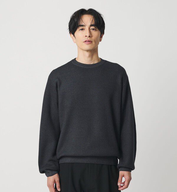 BEAUTY&YOUTH UNITED ARROWS「フェード アゼ クルーネック ニット 手洗い可能」|ニット・セーター|