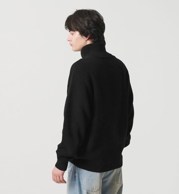 MONKEY TIME「バルキー アゼ ハーフジップ ニット」|ニット・セーター|