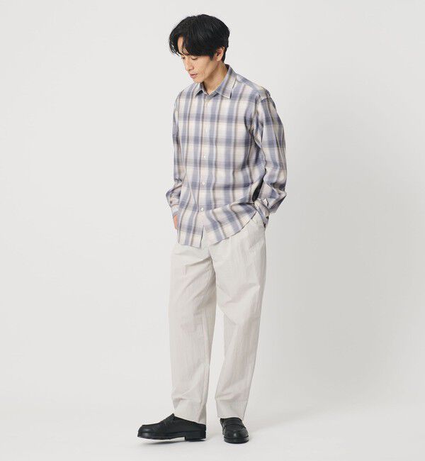 BEAUTY&YOUTH UNITED ARROWS「尾州 TW オンブレ チェック レギュラー シャツ GRANDE TAPERD型 ウォッシャブル MADE IN JAPAN」|シャツ・ブラウス|