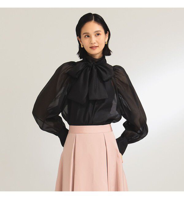 Demi-Luxe BEAMS 「オーガンジー リボンブラウス」|シャツ・ブラウス|