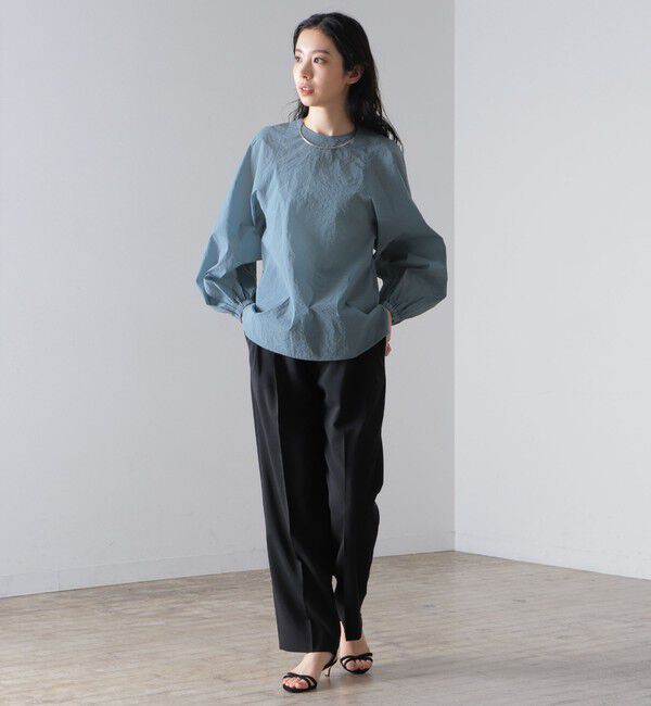 Demi-Luxe BEAMS 「AK+1 / スーパーブラック ストレートパンツ」|スラックス|