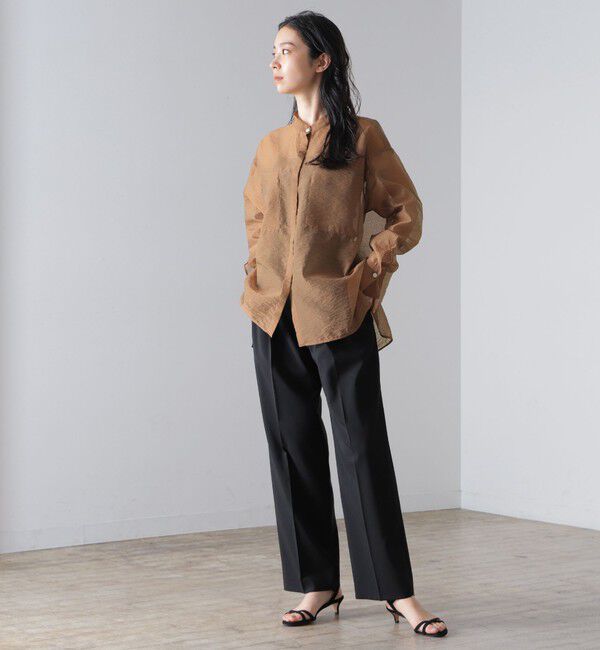 Demi-Luxe BEAMS 「AK+1 / スーパーブラック ストレートパンツ」|スラックス|