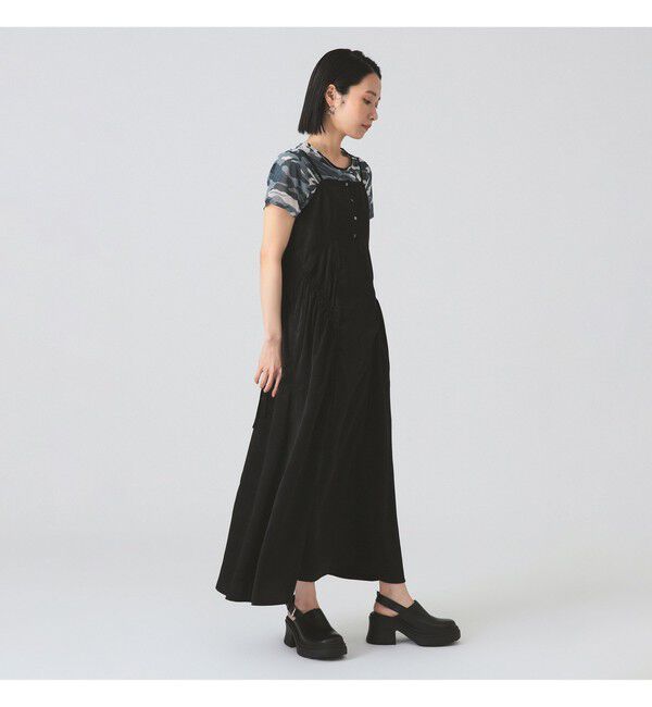 Ray BEAMS 「サテン ドロスト キャミワンピース」|ワンピース|