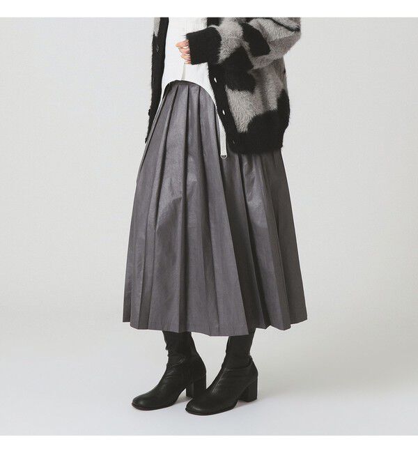 Ray BEAMS 「レザーライクプリーツ スカート」|スカート|