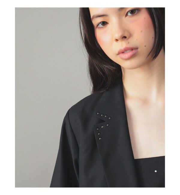 Ray BEAMS 「ラペル ドット ハーフスリーブ ジャケット」|テーラードジャケット|