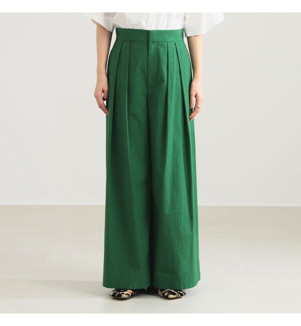 Demi-Luxe BEAMS 「AK+1 / コットン ワイドパンツ」|チノ|