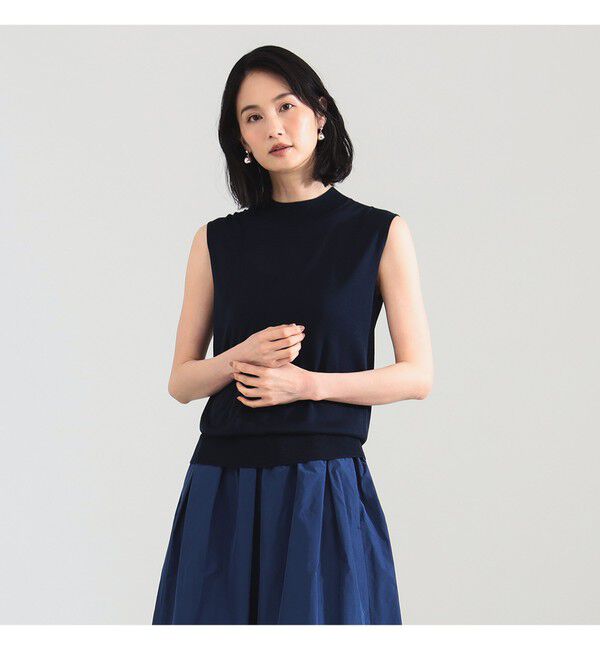 Demi-Luxe BEAMS 「シルク ノースリーブ トップス」|ニット・セーター|
