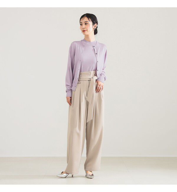 Demi-Luxe BEAMS 「シルク ノースリーブ トップス」|ニット・セーター|