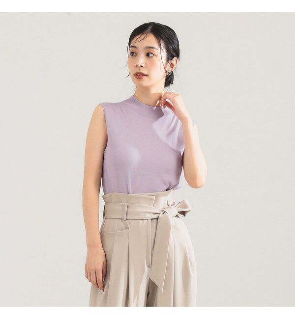 Demi-Luxe BEAMS 「シルク ノースリーブ トップス」|ニット・セーター|