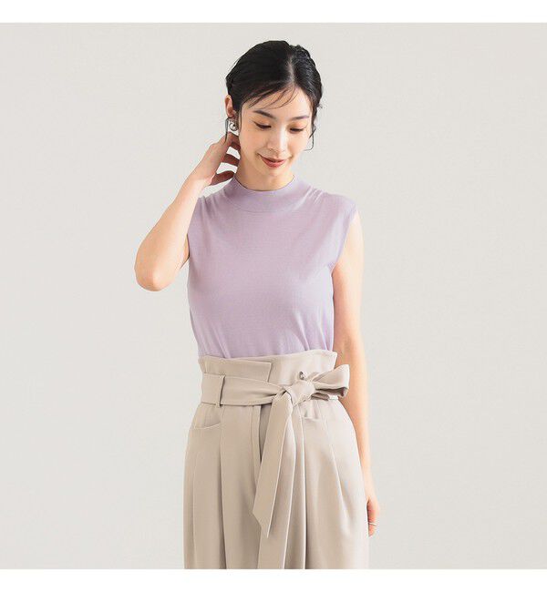 Demi-Luxe BEAMS 「シルク ノースリーブ トップス」|ニット・セーター|