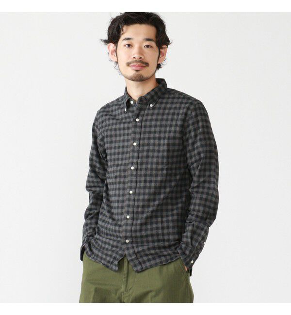 BEAMS PLUS「BEAMS PLUS / シャギーギンガムチェック ボタンダウンシャツ」|シャツ・ブラウス|