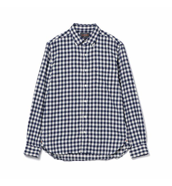 BEAMS PLUS「BEAMS PLUS / シャギーギンガムチェック ボタンダウンシャツ」|シャツ・ブラウス|
