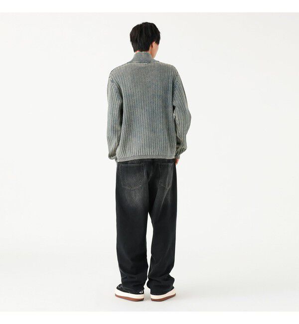 BEAMS「リラックスフィット フェード スタンド フルジップ ニット」|ニット・セーター|