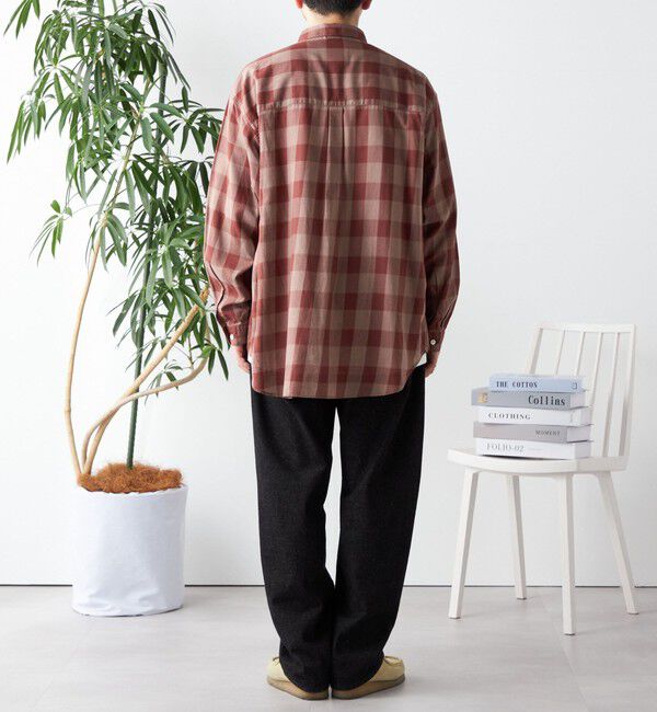 SHIPS any「SHIPS any: オーバーサイズ レギュラーカラー チェック／ストライプ 長袖 シャツ◇」|シャツ・ブラウス|