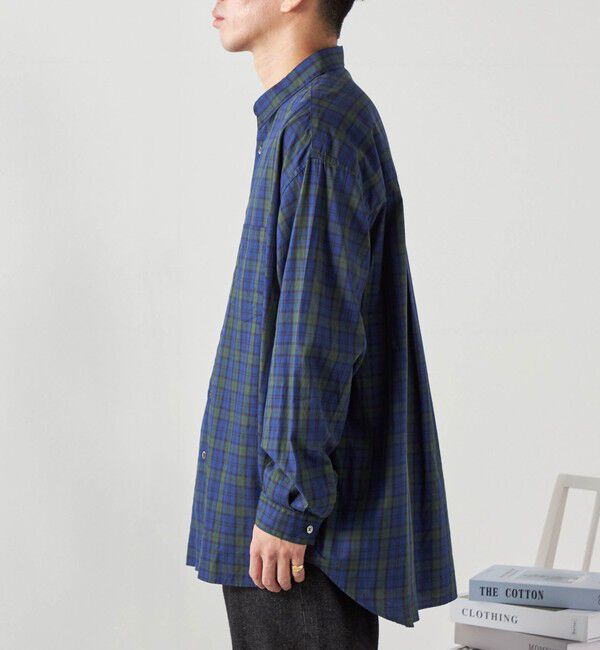 SHIPS any「SHIPS any: オーバーサイズ レギュラーカラー チェック／ストライプ 長袖 シャツ◇」|シャツ・ブラウス|