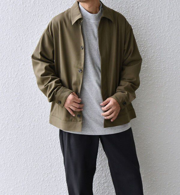 SHIPS any「SHIPS any: 〈手洗い可能〉 ショート ブルゾン 24FW◇」|ブルゾン・スタジャン|ライトオリーブ