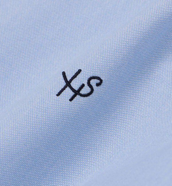 SHIPS「【WEB限定】SHIPS: 防シワ・吸水速乾 Drymix(R) ワンポイントロゴバンドカラーシャツ」|シャツ・ブラウス|