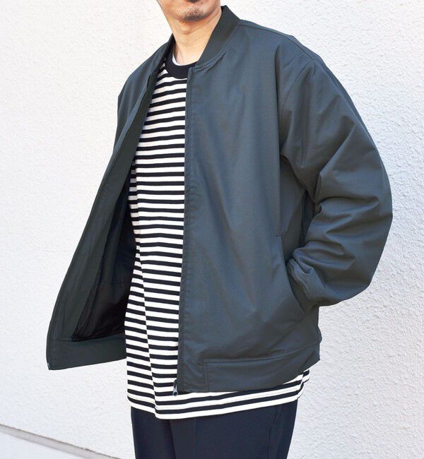 SHIPS any「SHIPS any: カルゼ 中綿 リブ ブルゾン」|ブルゾン・スタジャン|